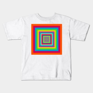 Colorful square stripes Kids T-Shirt